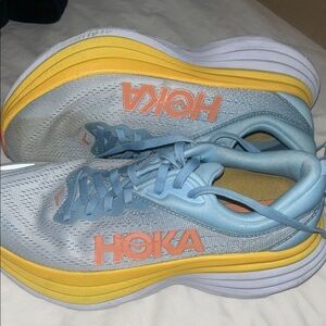 Hoka Women's Athletic Shoes in Blue and Yellow